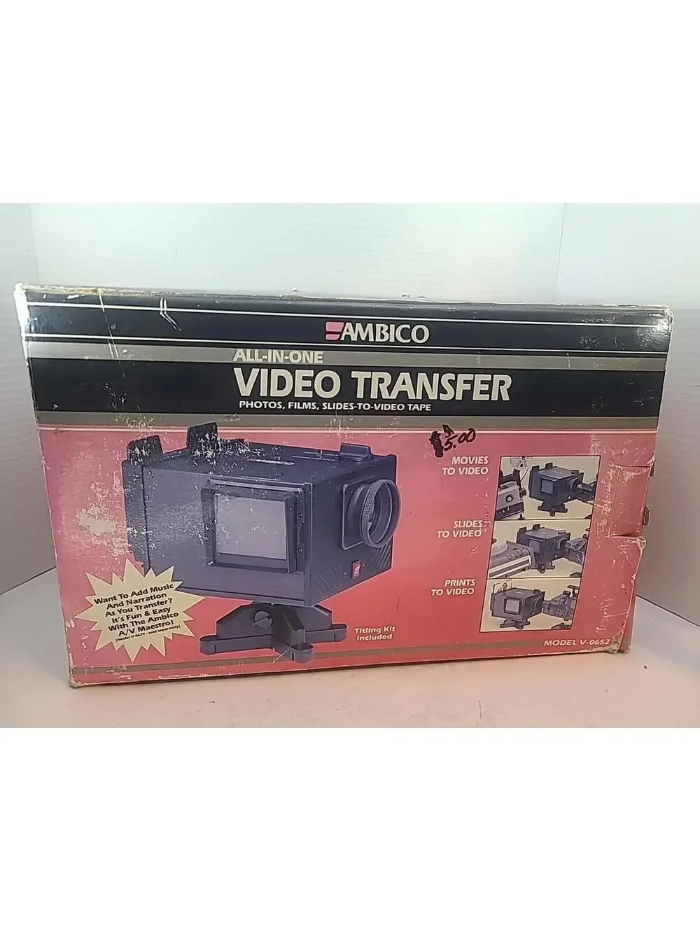 Ambico Complete Video Transfer System Vtg Model V-0652 Photos & Slides New Read